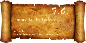 Tomasits Olivér névjegykártya